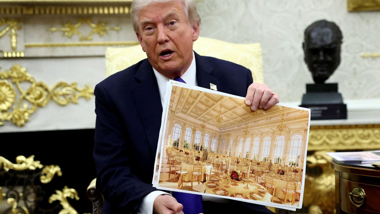 Trump outraged after judge halts his ballroom project