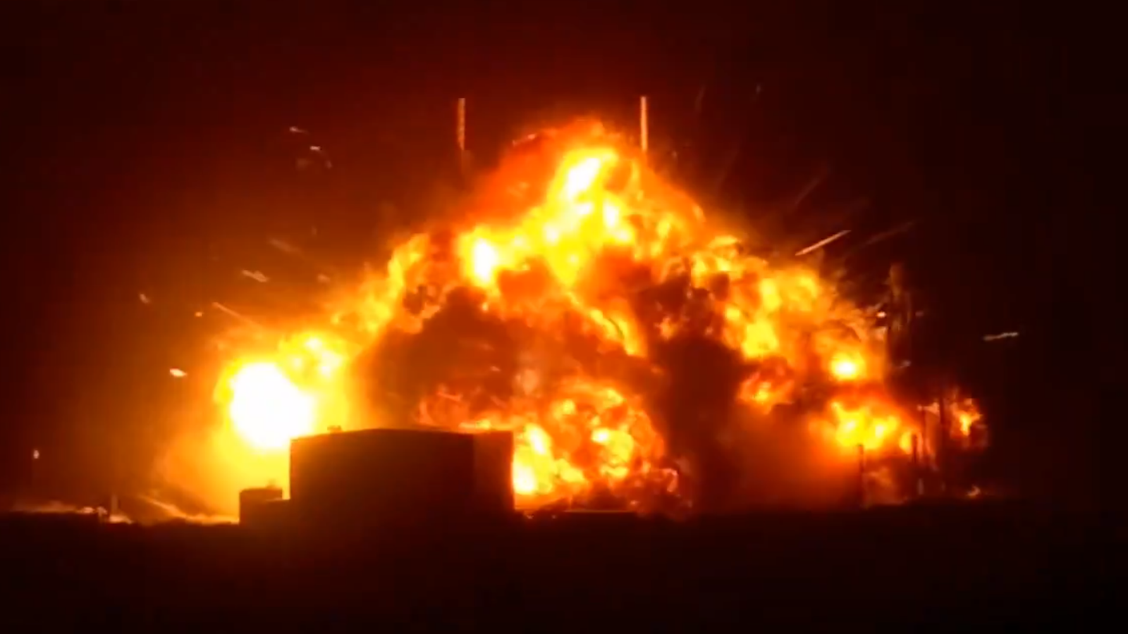 Huge explosion in Florida as Blue Origin rocket bursts into flames