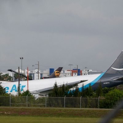 Amazon cargo plane overshoots runway at Miami airport