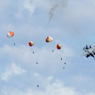 Four crew members ejected after military jets crash during US air show