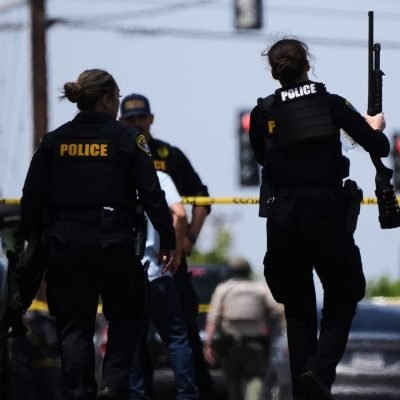 Three killed after two teenagers open fire at California mosque