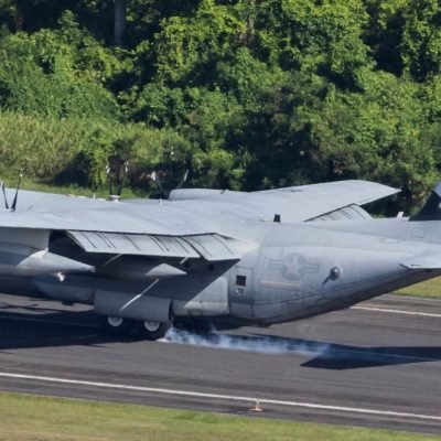 Man arrested over alleged damage to US military plane at airport