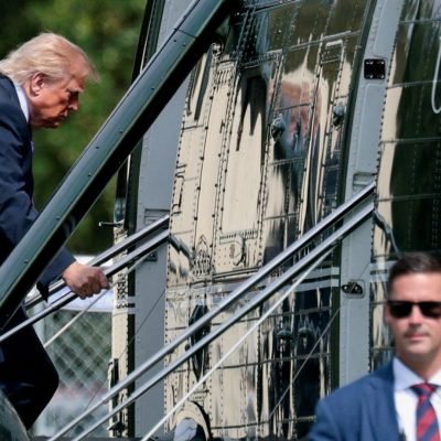 Trump helicopter’s close call with passenger jet amid White House building work